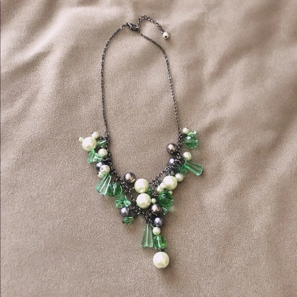 Green Statement Crystal Necklace